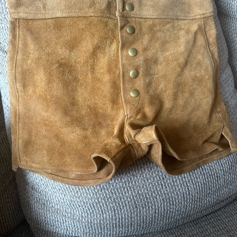 Tan Suede Women's Shorts